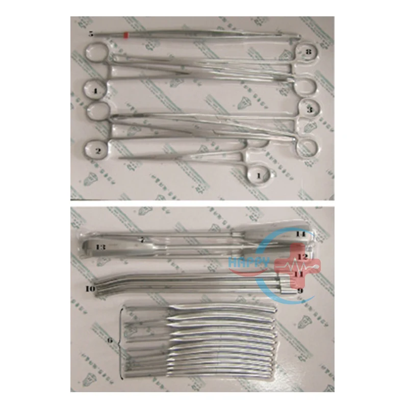 SA0100 Medical Surgical Instruments ,Surgical Gynaecology Set/ Abortion ...