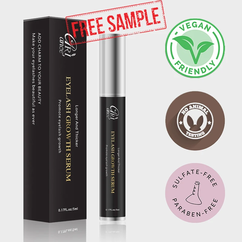 

Free Sample Eyelash Growth Serum 100% Organic Private Label 5ml Eyelash Serum Eyelash Enhancer
