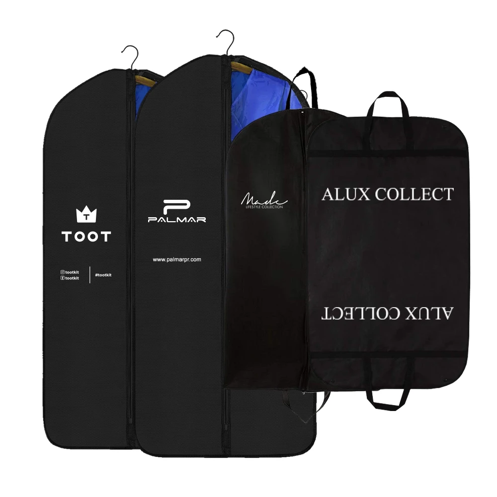 

custom cheap pvc hanging wedding suit cover oxford garment bag, Black,transparent,deep blue,gray and more