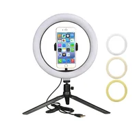 

26cm LED Ring Light with 19cm Plastic Tripod Stand for Tiktok