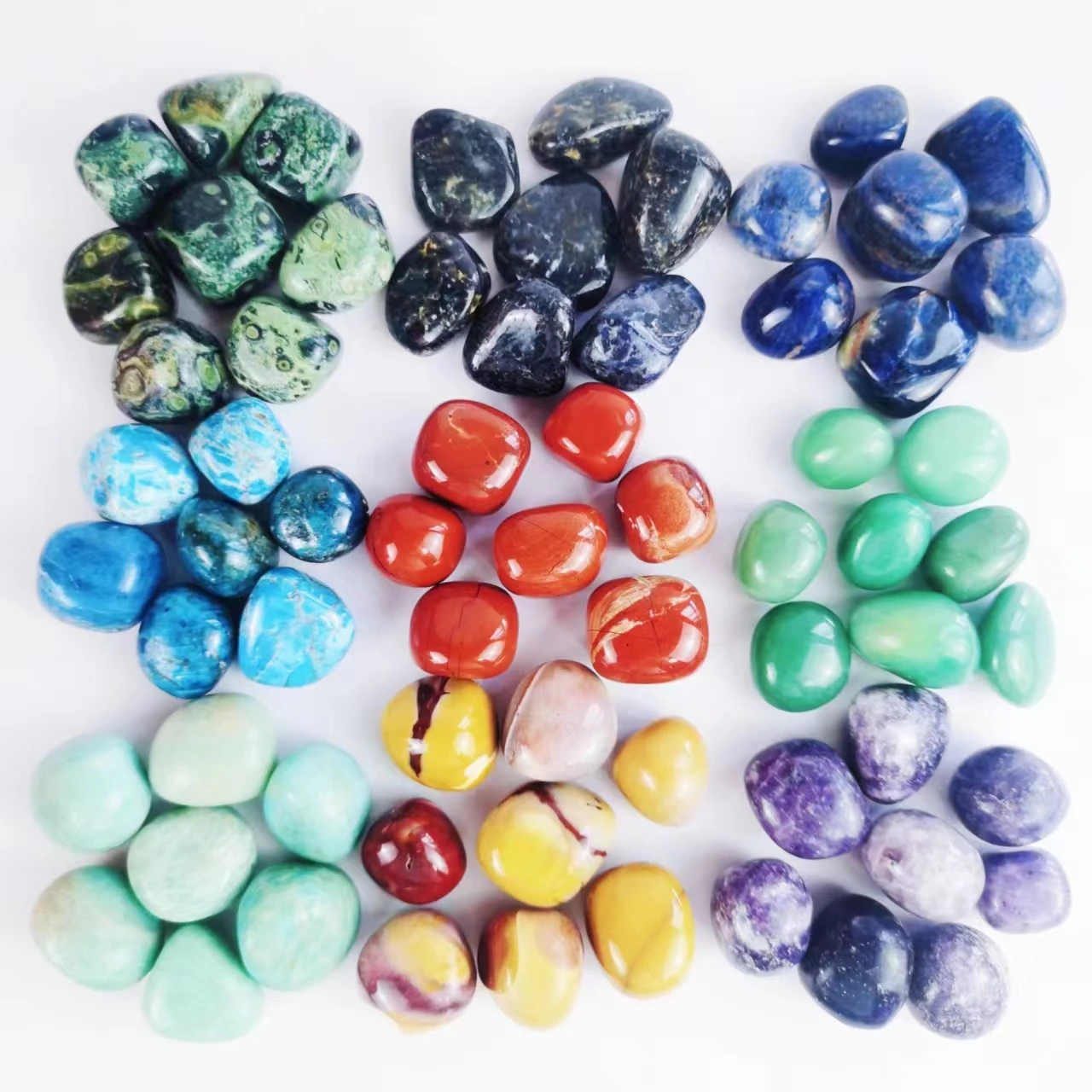 

Natural Gemstone Crystals Healing Stones Variety Reiki Clear Rose Quartz Amethyst Crystal Tumble Stone