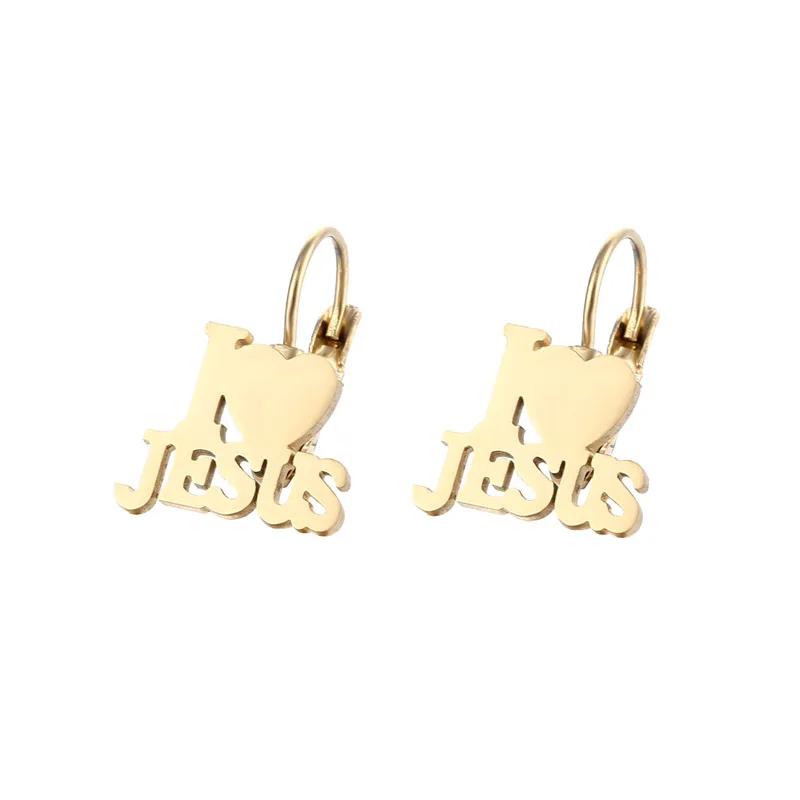 

Fashion gold silver no tarnish jesus earrings for women wholesale N2110288, Colors