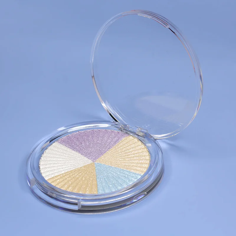 

Popular 5 Colors Face Makeup Vegan High Pigmented Pressed Powder Private Label Highlighter Palette