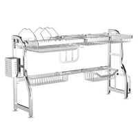 

304 stainless steel floor standing kitchen shelf drain bowl rack