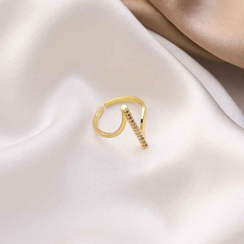 

JUHU Simple Irregular Ring Women's Fashion Personality Plain Ring Index Finger Cold Wind Japanese Luxury Ring