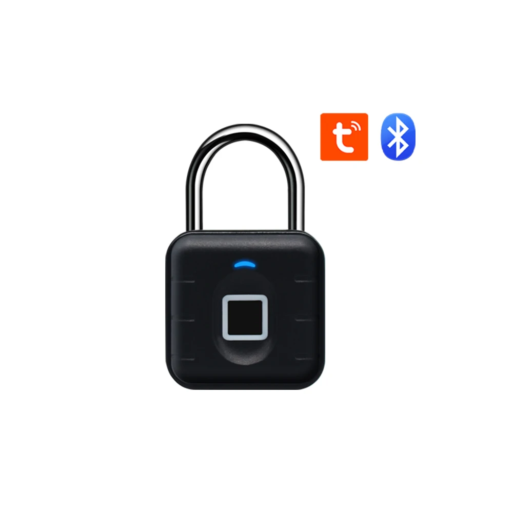 

Tuya Outdoor lock luggage travel bag fingerprint pad lock waterproof quick access keyless anti-theft padlock