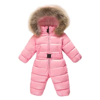 

Winter Baby Thick Snowsuit Infant Toddler Down Jacket Double Open Zipper Jumpsuit Baby Boy Girl Outwear Rompers