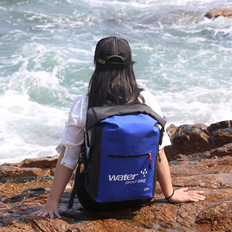 

Outdoor 25L PVC Ultralight Foldable Waterproof Ocean Pack Dry Bag Backpack hiking Dry bag, Customized color