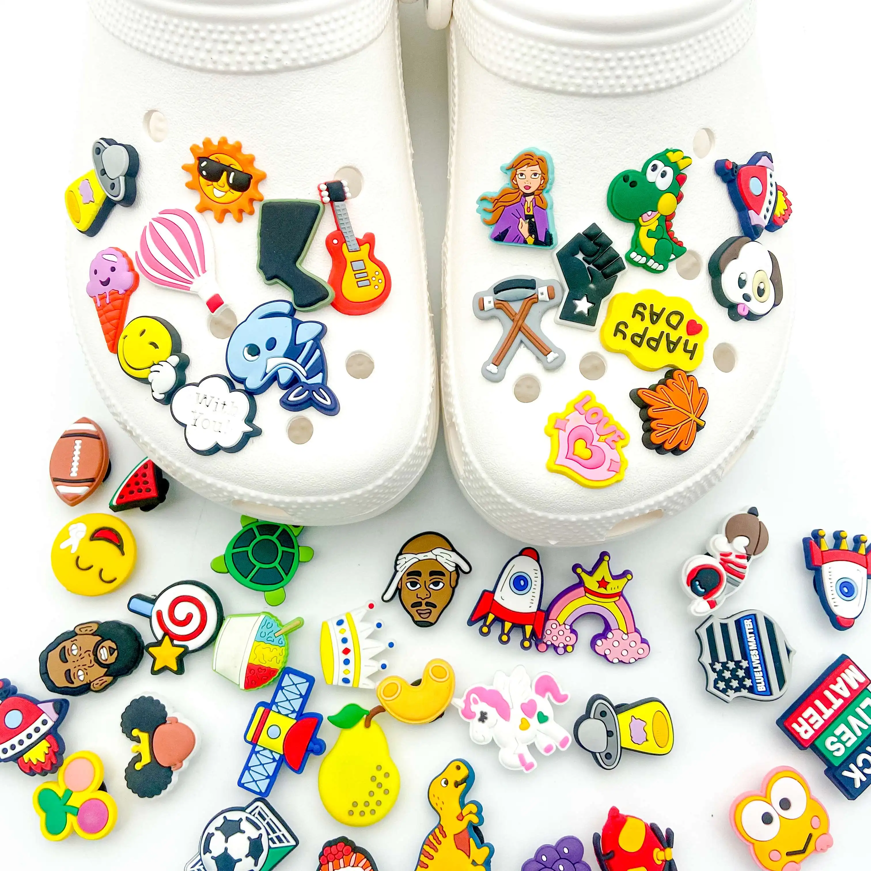 

2021 Dropshipping Products Pvc Lady Decorations Decor Accessories Women Custom Logo Luxury Shoe Charms, Accept customized