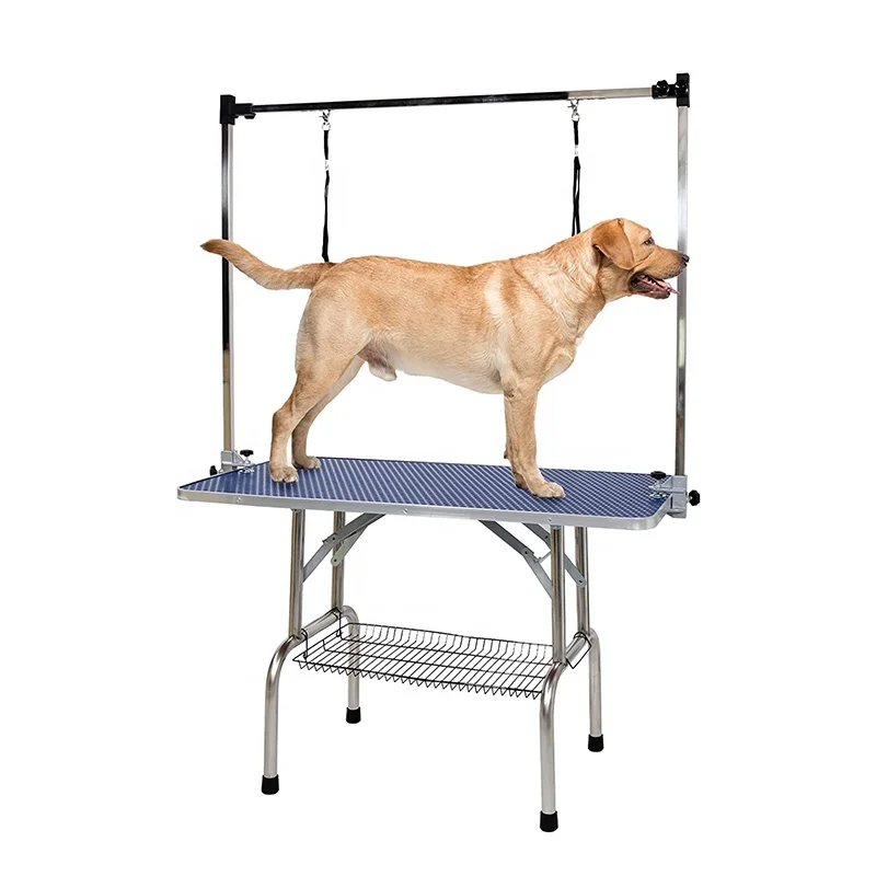 

46" Professional Foldable Grooming Table Lightweight Home Pet Dog/Cat Grooming Table for Small/Medium Dogs at Home, Blue