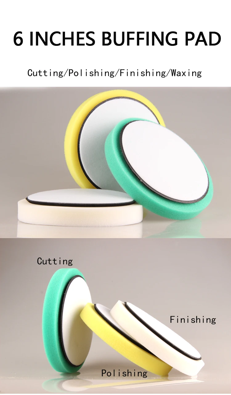 Double Layer 6 Inch Ro Car Cutting Pad Polishing Buffing Pad For Car