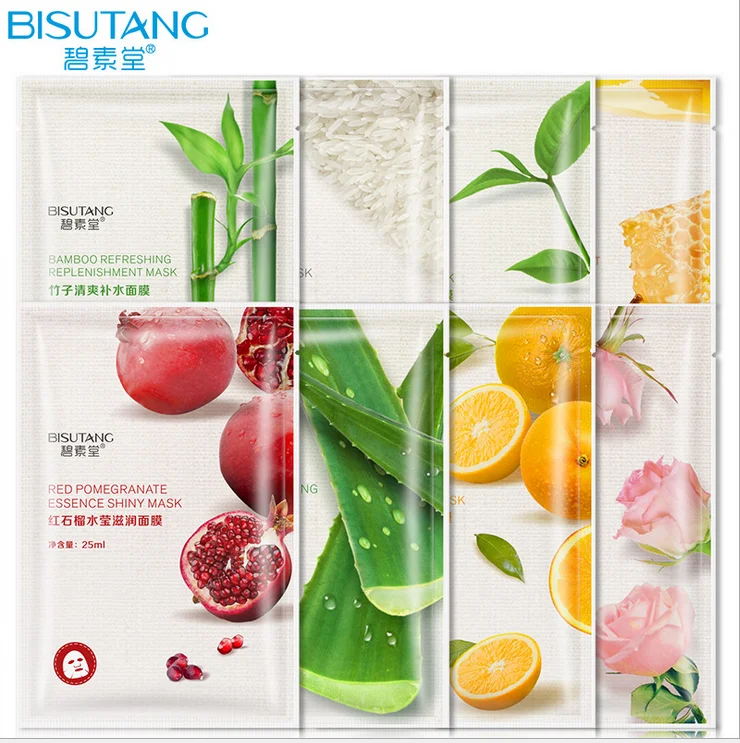 

Fruit extract moisturizing korean facial mask oil control Blackhead remover sheet mask quality silk beauty face mask