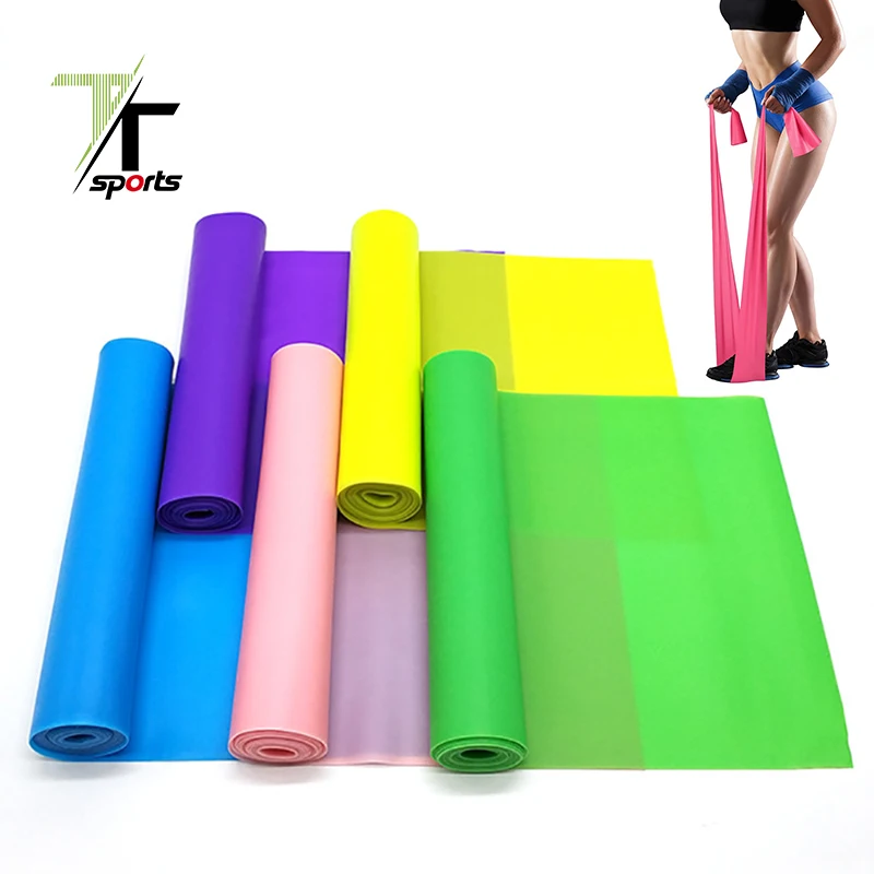 

TTSPORTS Gym Yoga Resistance Flat Elastic Band TPE Elastic Exercise Bands, Customized color