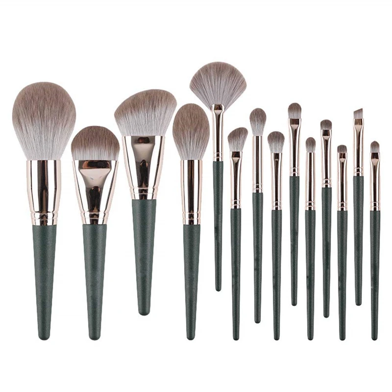 

OEM China 14pc New Personalized Synthetic Vegan Wholesale Custom Logo Private Label Professional Makeup Brushes maquillage brush, Pink, red, black, purple and so on