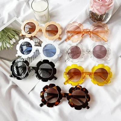 

Fashion cartoon kids sunglasses wholesale flower shaped PC frame children sunglasses, As the picture show