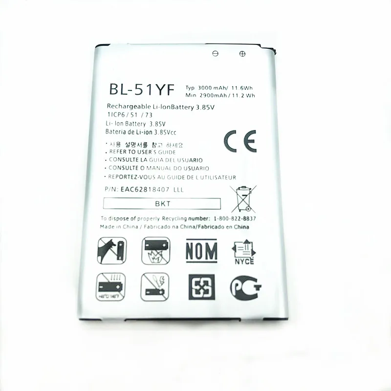

OEM HOT SALE Battery BL-51YF For LG G4 H818H815 H810 VS999 F500 F500S F500K F500L 3000mAh mobile phone battery