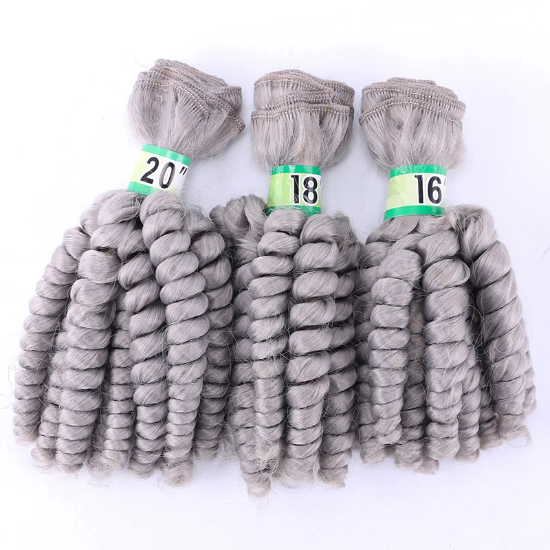 

AIFANLIDE Funmi Curly Style Custom Packing Cheap Wholesale Synthetic Hair Extension Bundles Cheap, Ombre color