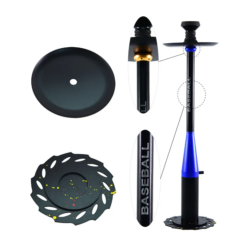 

ALEX Hot Selling Hookah Accessories Portable Hookah Accessory Narguil Aluminum Shisha Baseball Hookahs With Pen, Mixed color