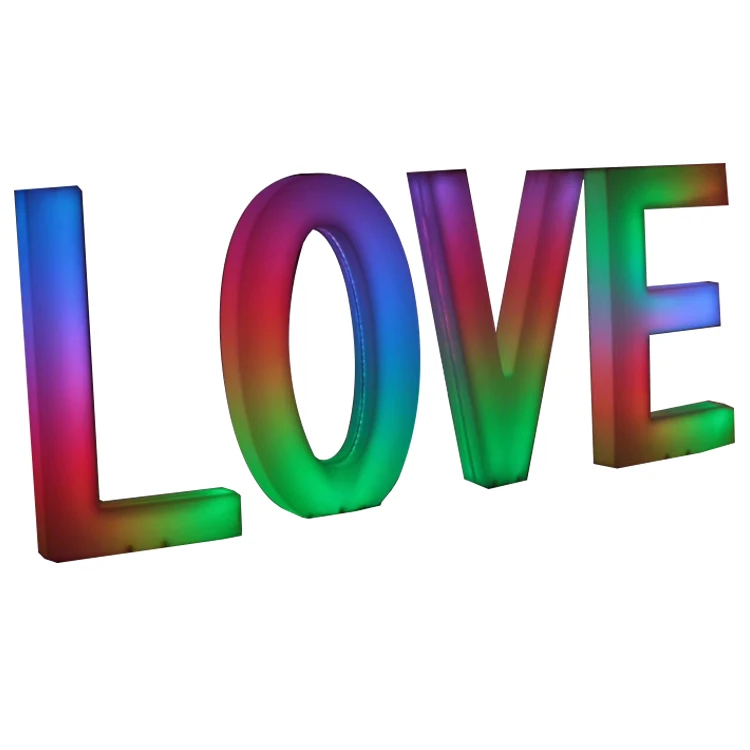 

3D Love Lights Logo Outdoor Alphabet Marquee Lighting Letters Led Sign Light