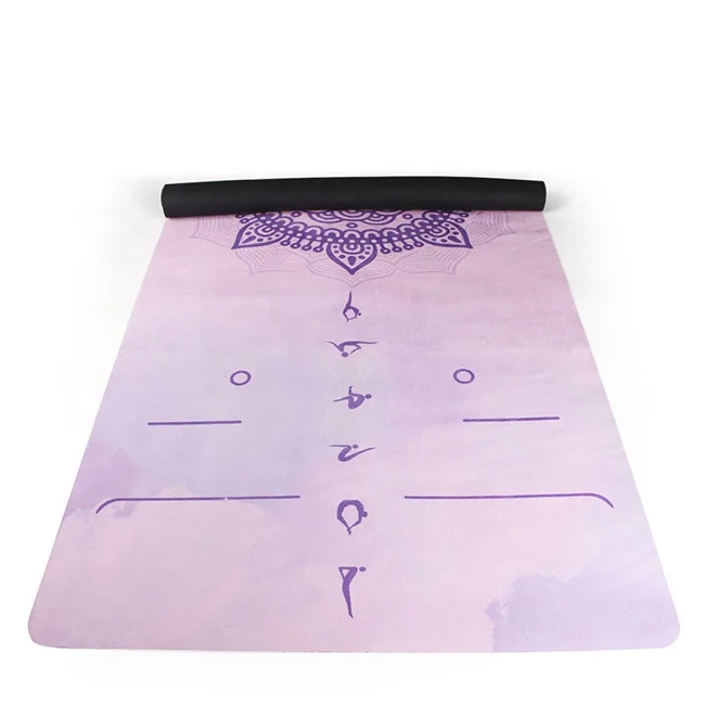 

New designed outdoor exercise thin mat light weight natural rubber microfiber suede yoga mat foldable travel yoga mat, Customized