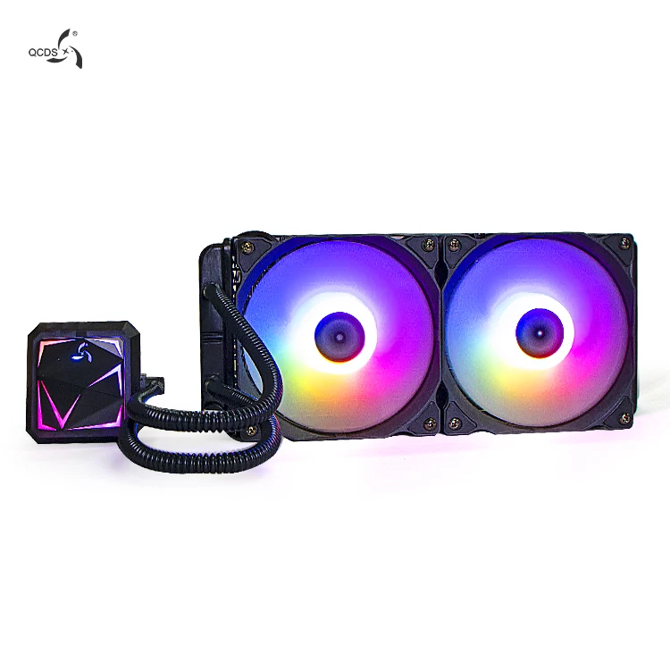 

ODM Factory Customizable PC Case Cooling LED lights Fan home office compute Air Cooling rgb fan CPU Cooler water cooling, Black body&colorful light