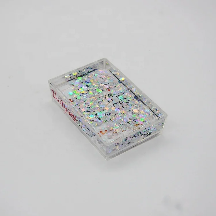 

acrylic picture Frame Instant Mini 2.1x3.4 liquid glitter picture photo frame, Clear acrylic, colorful glitters