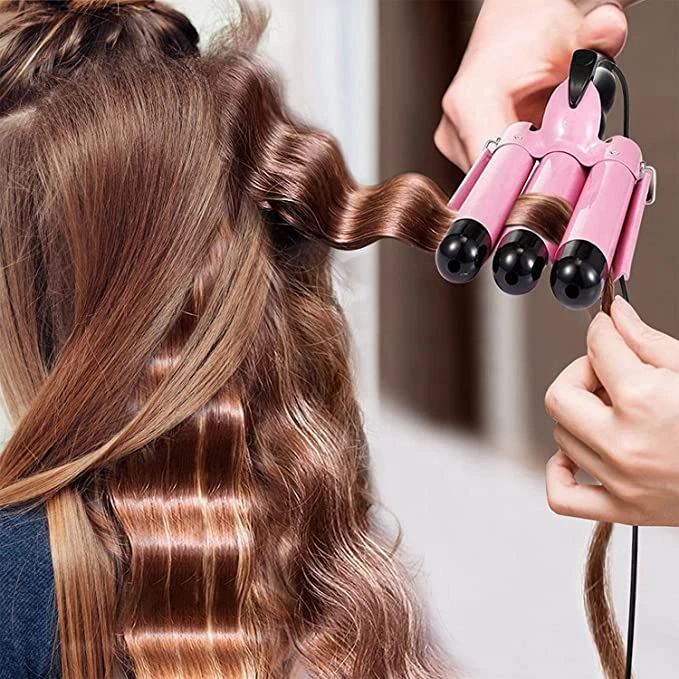 

Triple Curling Iron 3 Barrel Hair Curler Crimp Big Wave Hair Waver Styling Tools Curling Wand Curl Machine Corrugation for Hair