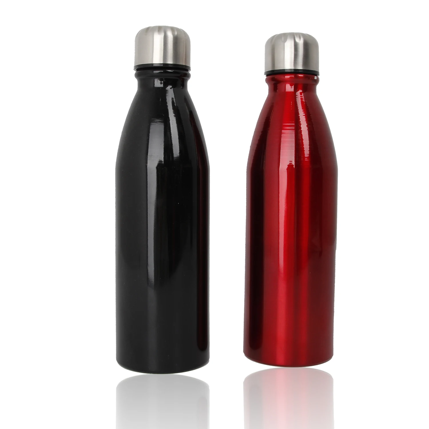 

BPA Free Singe Layer Camping Water Bottle cola shape Aluminum Water Bottle 750ml Sport, As picture