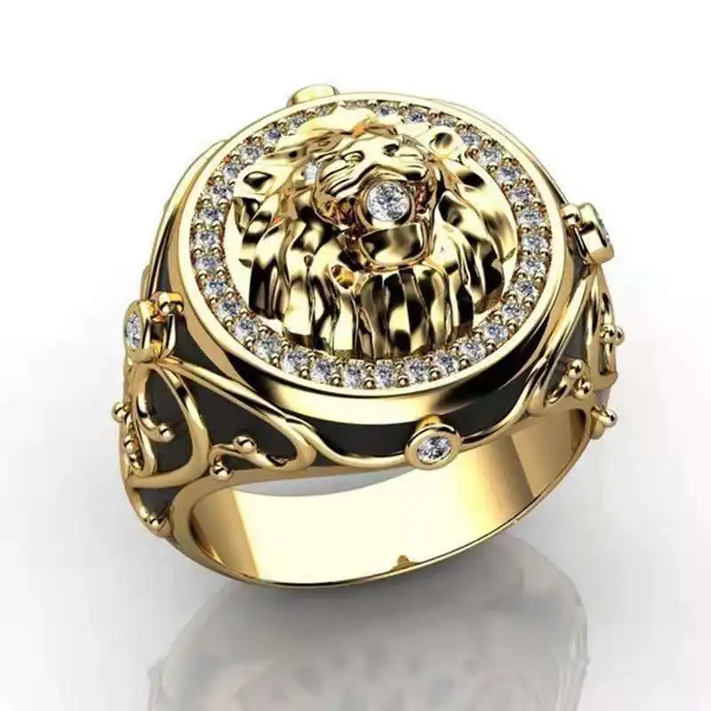 

New Hip Hop King Lion Striped Beast Animal Men's Ring