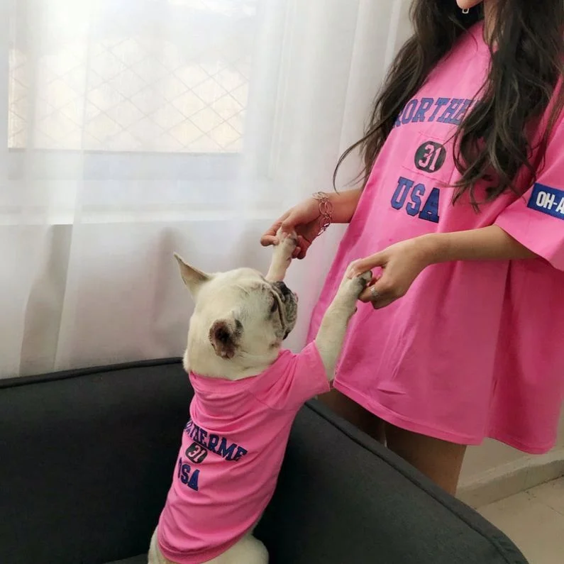 

Summer Pet Dog Cat T-Shirt Clothes Letter Pattern Casual Small, Picture