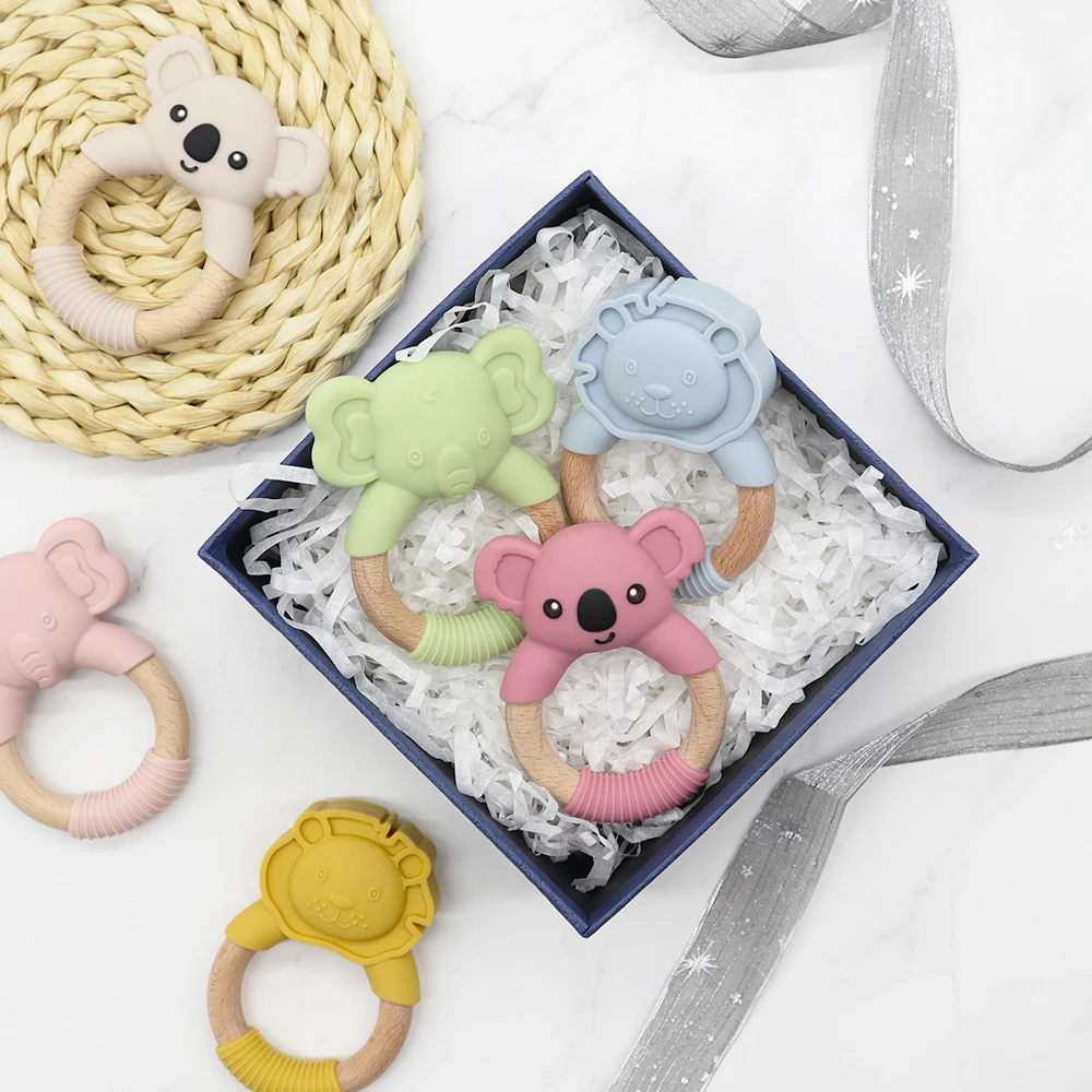 

Melikey Customized Newborn Textured Organic Food Grade Silicone Baby Teethers Gift Set Wholesale