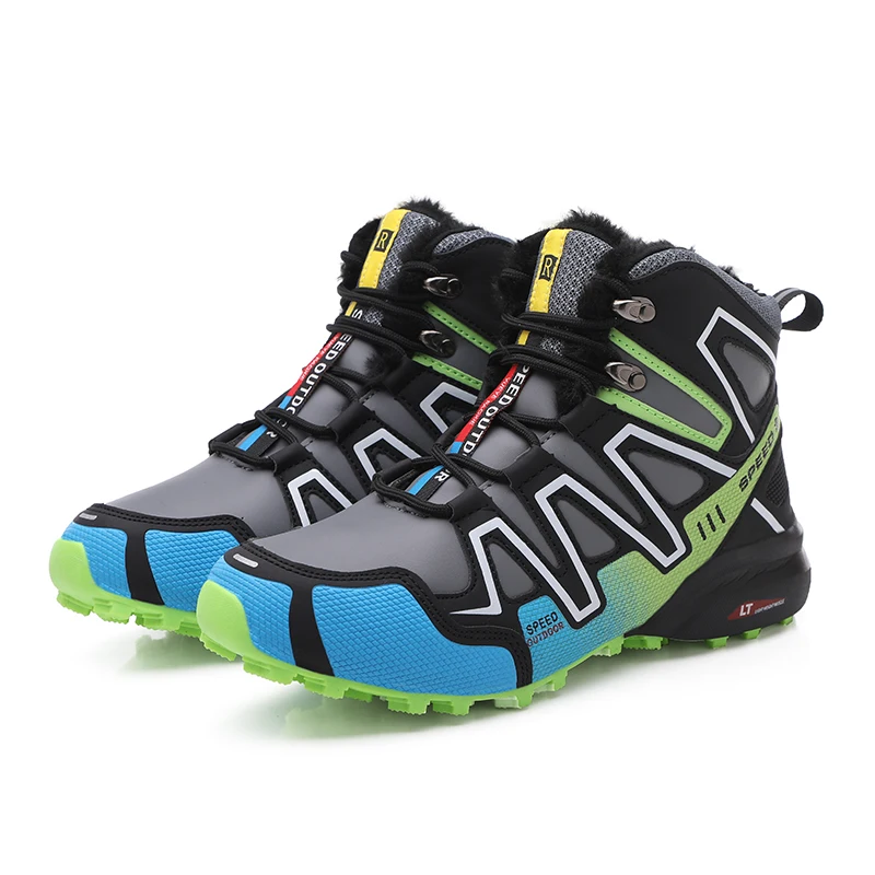

High quality winter shoes with cotton inside men waterproof hiking shoes