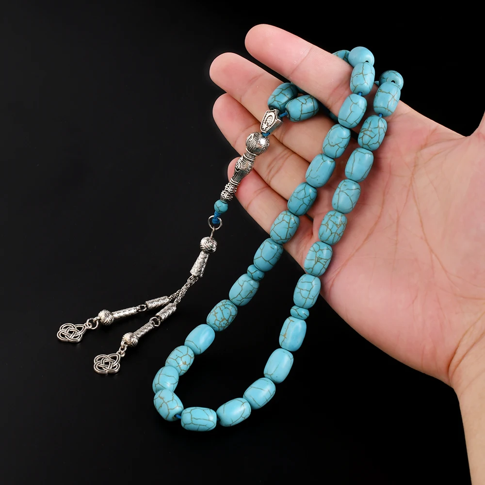 

YS306 10mm Turquoise Islamic Muslim Wholesale Tasbih Tasbeeh Misbaha Subah Rosary Saudi Arabia Arab Prayer Beads