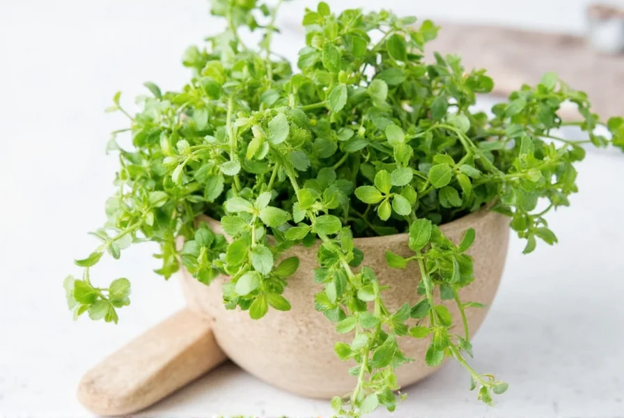 Fresh and dried marjoram leaves