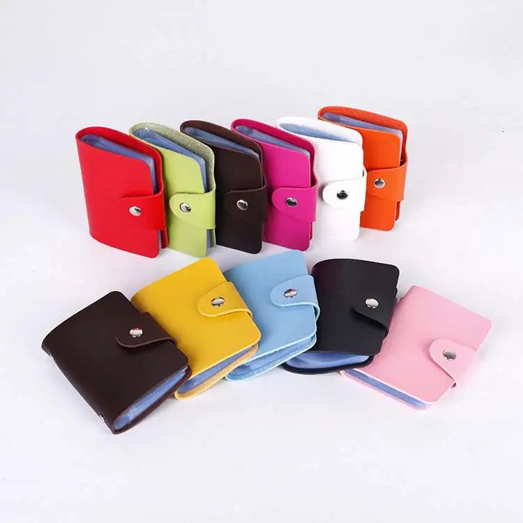 

online shopping card case PU leather cover pop up credit card holder wallet with buckle, Customized
