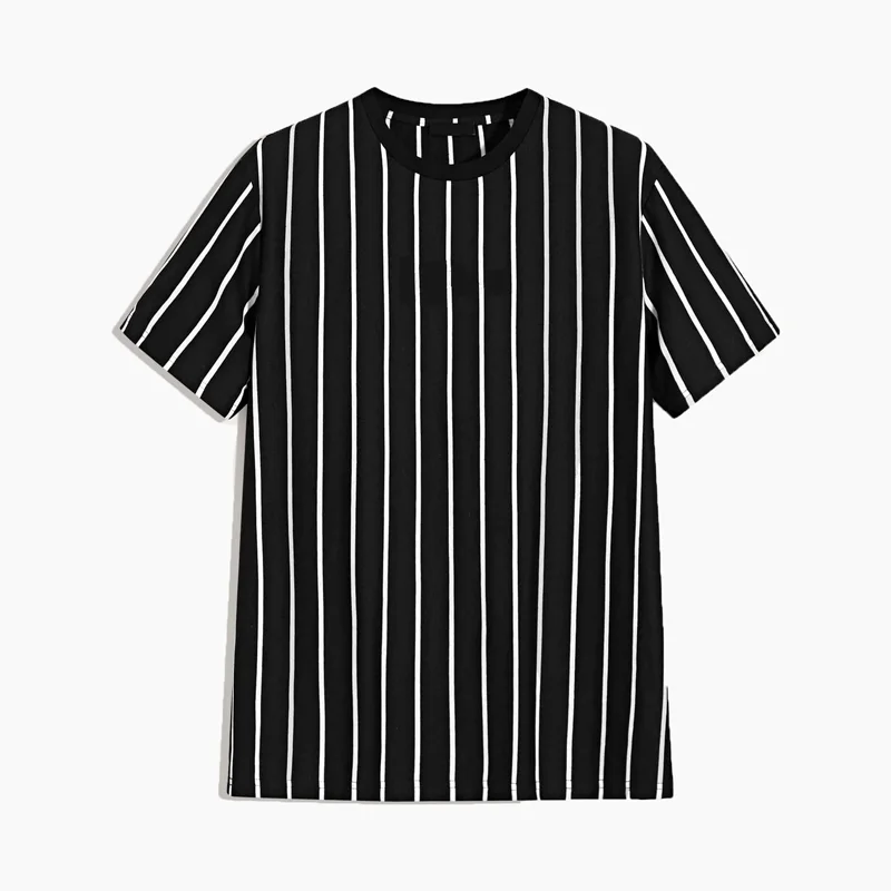 

Cool Striped Design Quality Slim Fit Plain Blanks Polyester Color Full Sublimation Vlones Camisetas 3d Printed T Shirt For Men