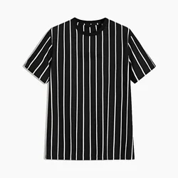 Cool Striped Design Quality Slim Fit Plain Blanks Polyester Color Full Sublimation Vlones Camisetas 3d Printed T Shirt For Men