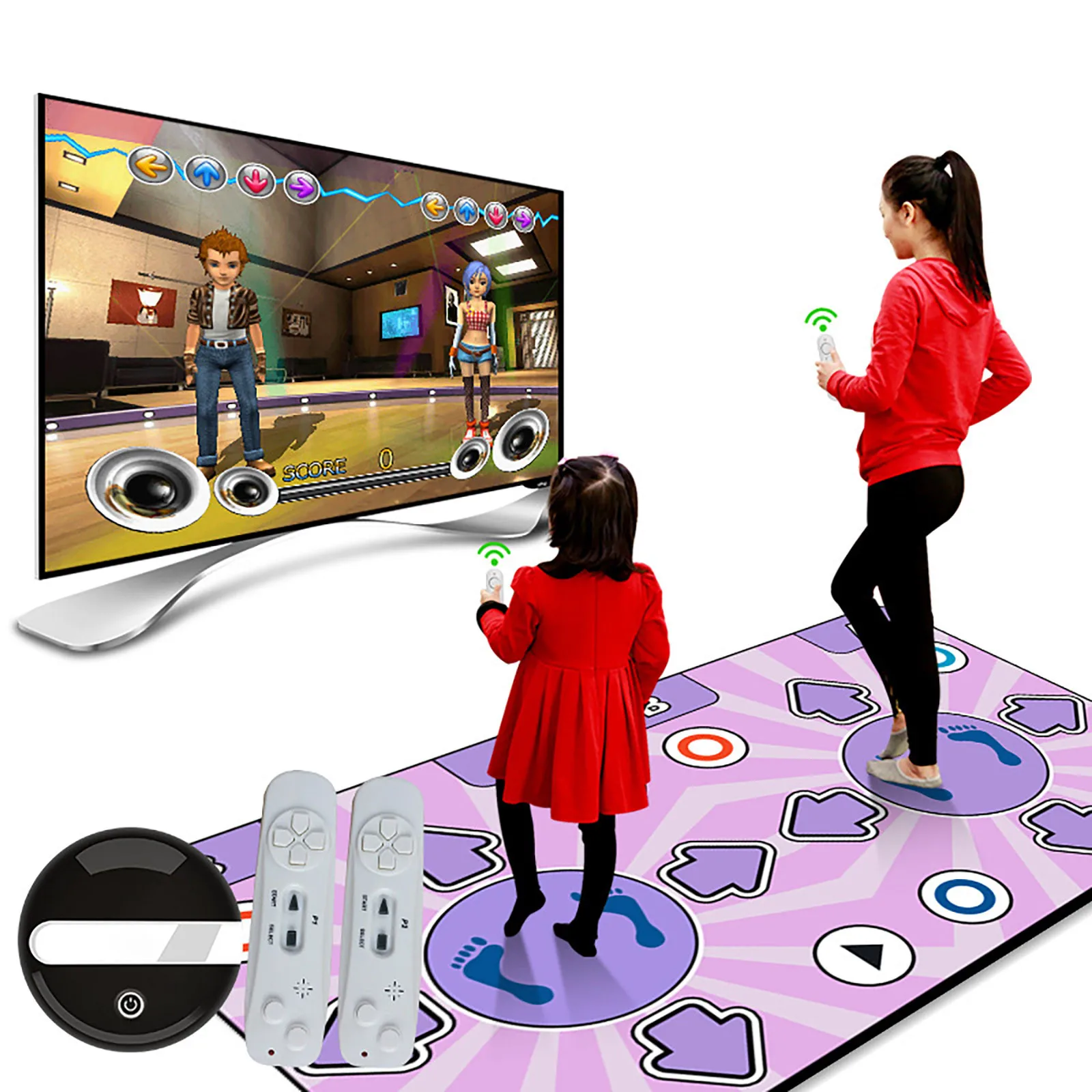 

Original Kl English Menu 11 Mm Thickness Double Dance Pad Non-slip Pad Yoga Mat + 2 Remote Controller Sense Game For Pc & Tv #3