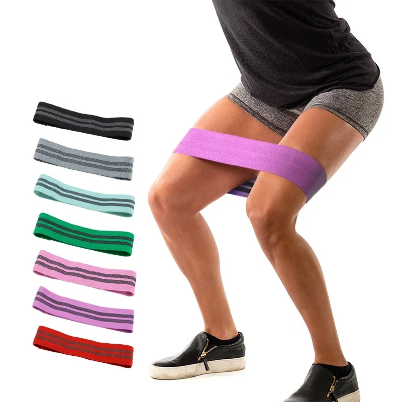 

Wholesale custom colorful fitness elastic belt circle resistance hip trainer bands
