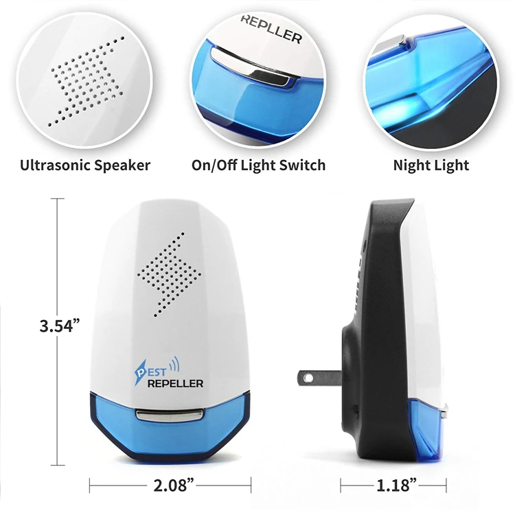 2019 New Best Ultrasonic Pest Repeller Mosquito Killer Electric Repellent Home Repel Mosquito