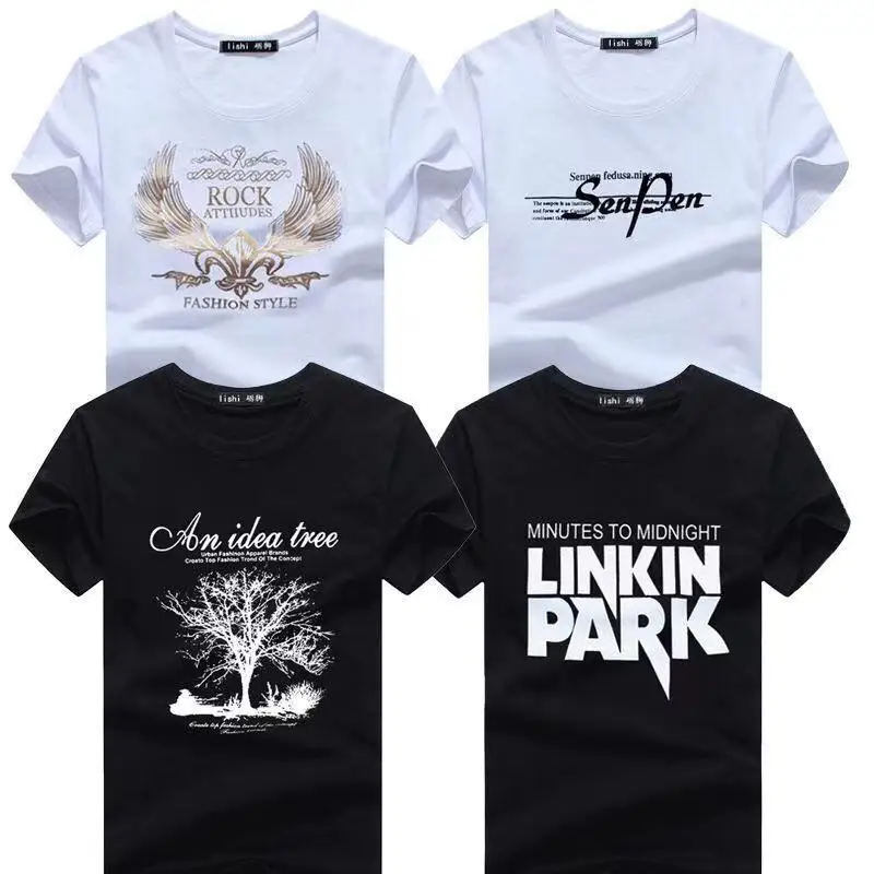 

High quality cotton men's T-shirts, cheap wholesale short-sleeve printed t-shirts