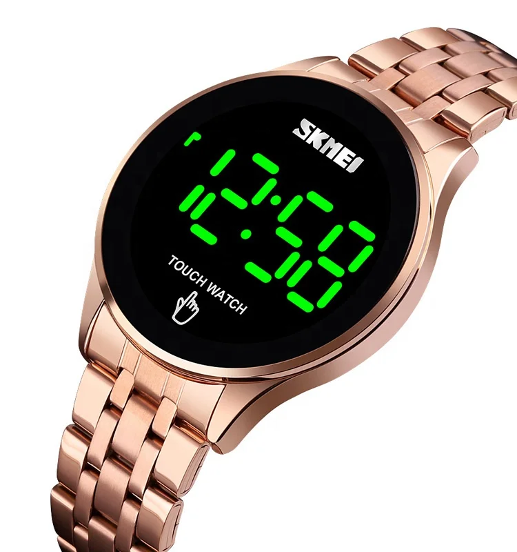 

SKMEI 1579 LED hand watches for male 30atm stainless steel watch bracelet