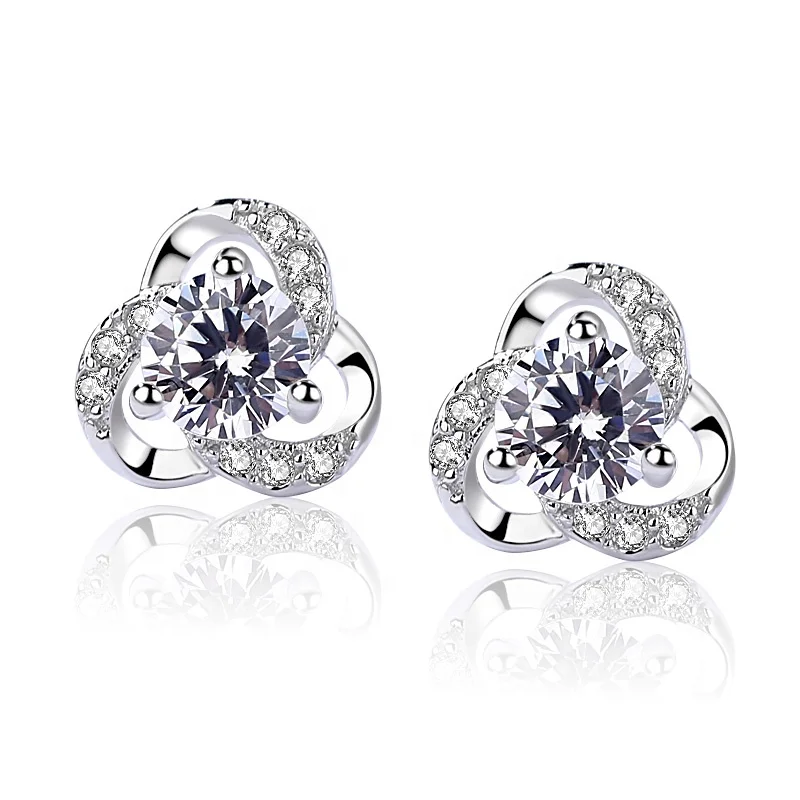 

jewelry manufacturer fashion 925 sterling silver flower earring stud