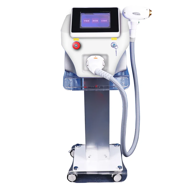 

2022 Most Popular 755nm 808nm 1064nm Laser Hair Removal Portable Diode Laser Hair Removal Machine With 8 Languages Optional, White and purple