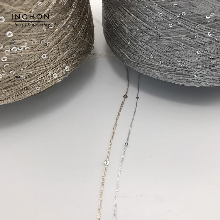 3mm 6mm cotton sequin yarn