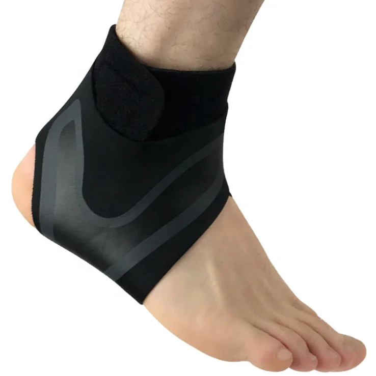 

gym fitness running sport safety neoprene ankle support for basketball, Black