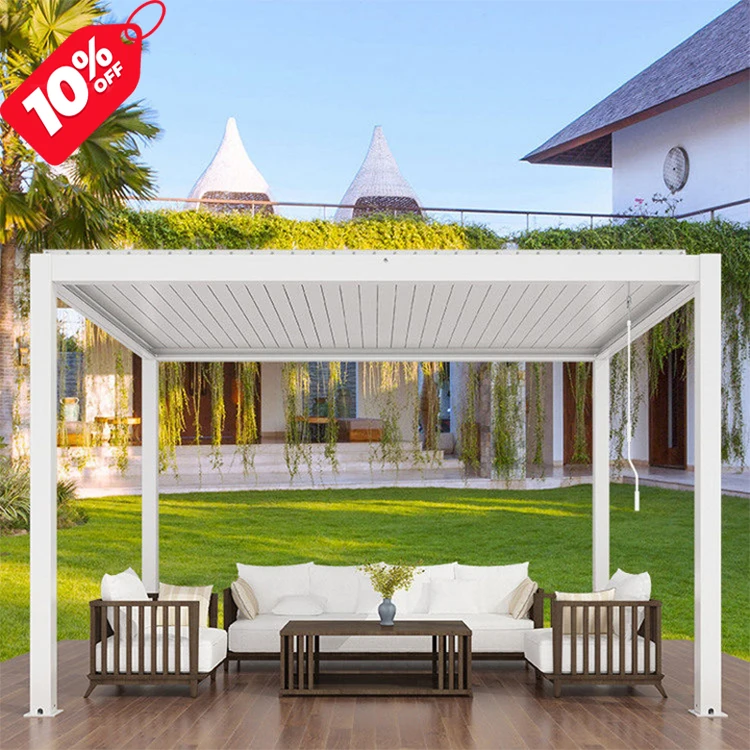 

Wholesale Low Price Manual Aluminium Pergola 3X3m Bioclimatique Aluminium Pergola Bioclima Bianca, White/dark grey