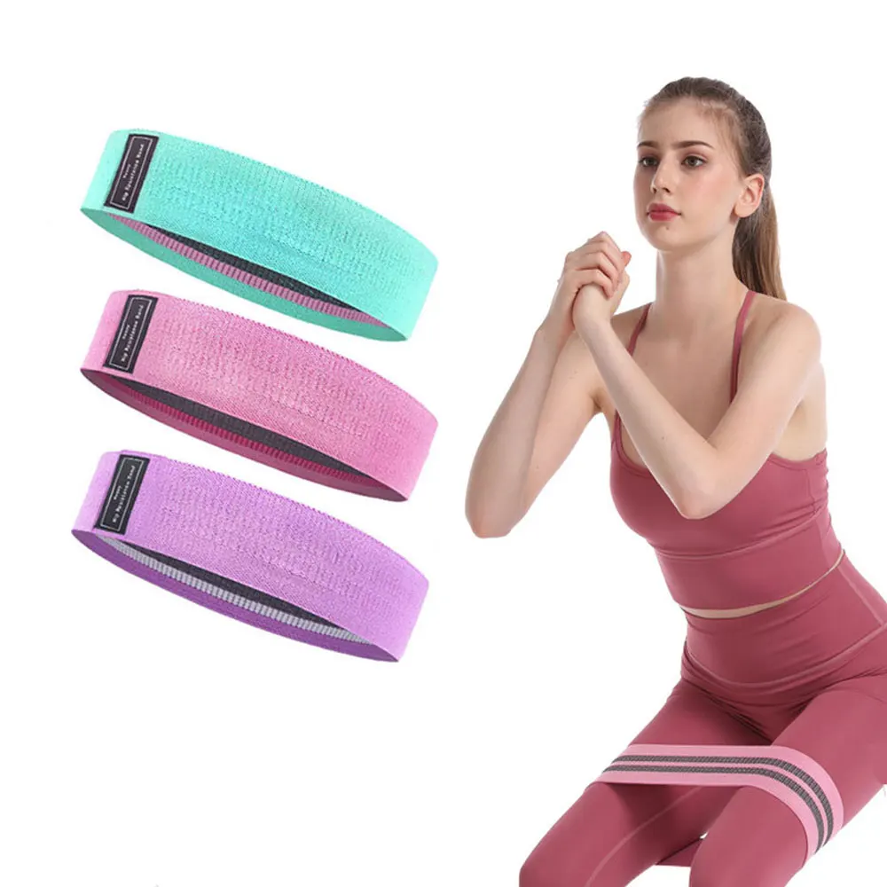 

Wholesale Portable High Quality Hip And Booty Exercise Custom Logo Fabric Resistance Band Set, Green,pink,rose