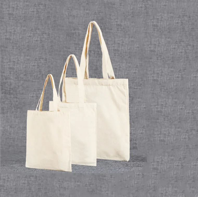 

Cloth Eco-Friendly Reusable Blank Shopping Blank Plain Canvas Bags Large Tote Handbag