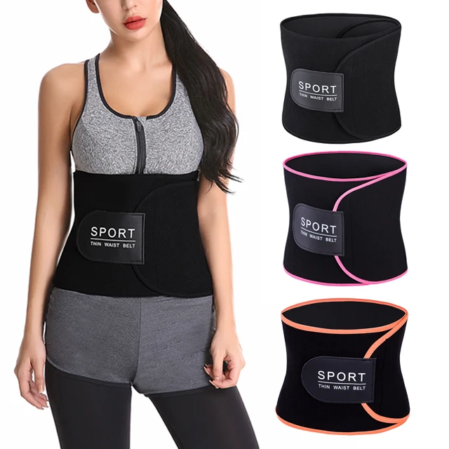 

Plus Size Unisex Fitness Sweating Body Slimming Abdomen Belt Women Tummy control Shapewear Waist Trainer, As picture shows